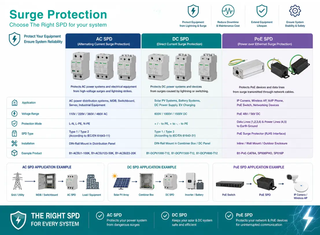 คู่มือเลือก Surge Protection (SPD) ครบทุกระบบ